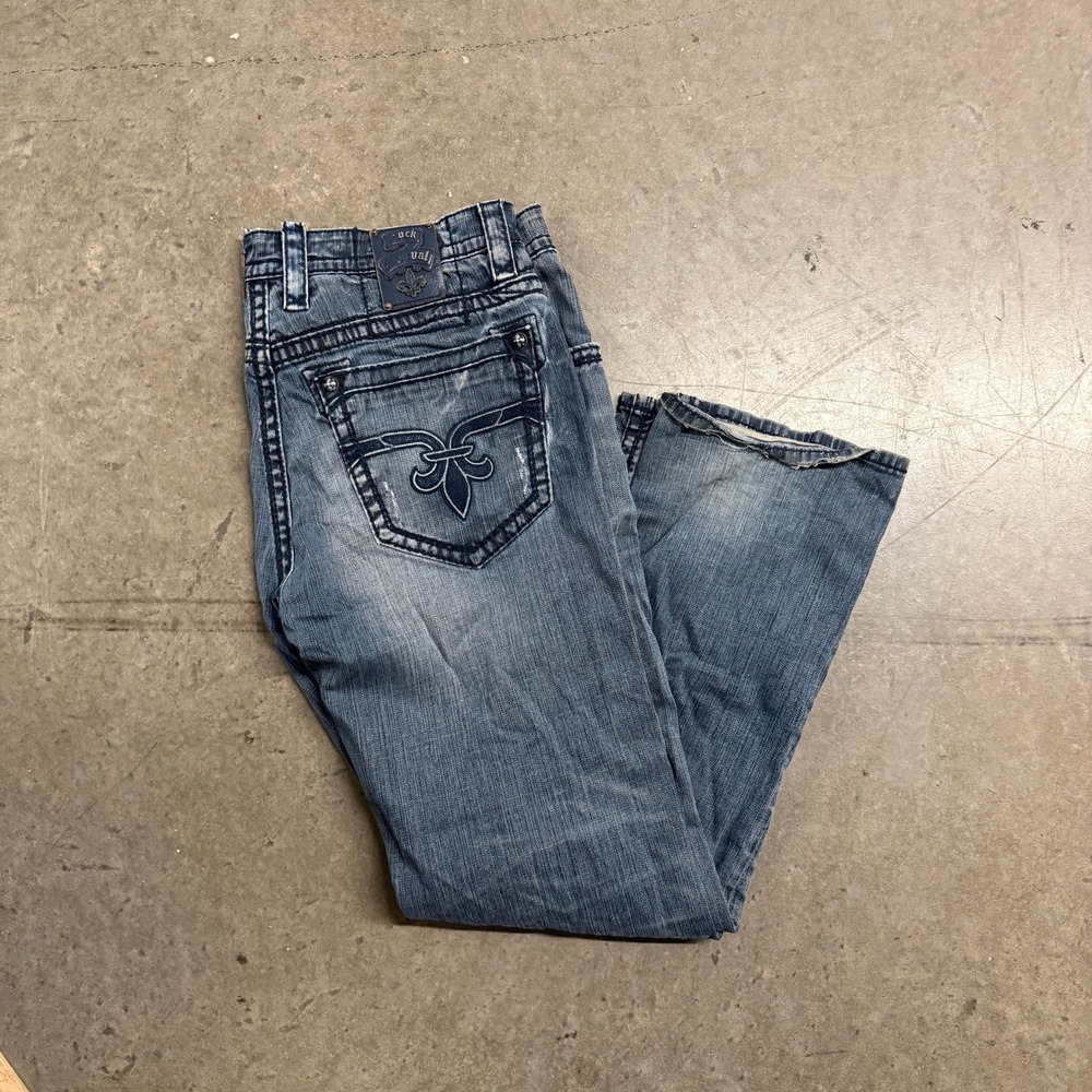 Rock Revival Zelig Rock Straight Mens Jeans Blue Denim Size 40 RJ85503